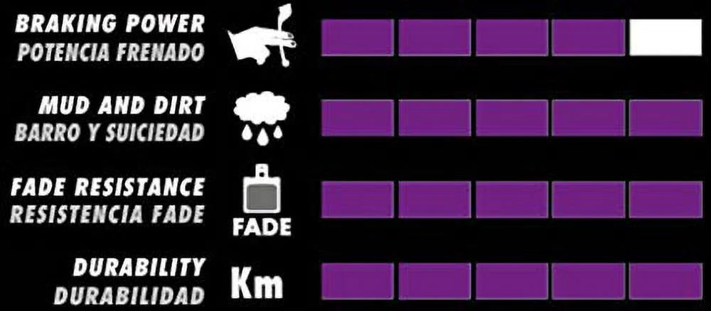Adult Unisex, One Purple, R dimension Avid E-Bike Code Brake 2011 Pads G1652 Galfer