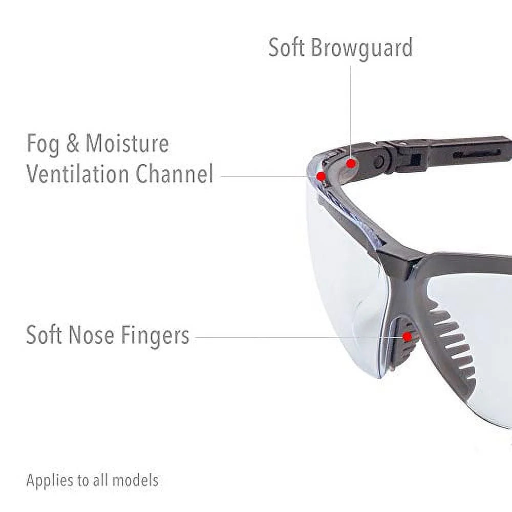 50 Gray Uvex Eyewear- Honeywell Frame By Genesis Lenses- Polycarbonate 763-S3213X Black Percent