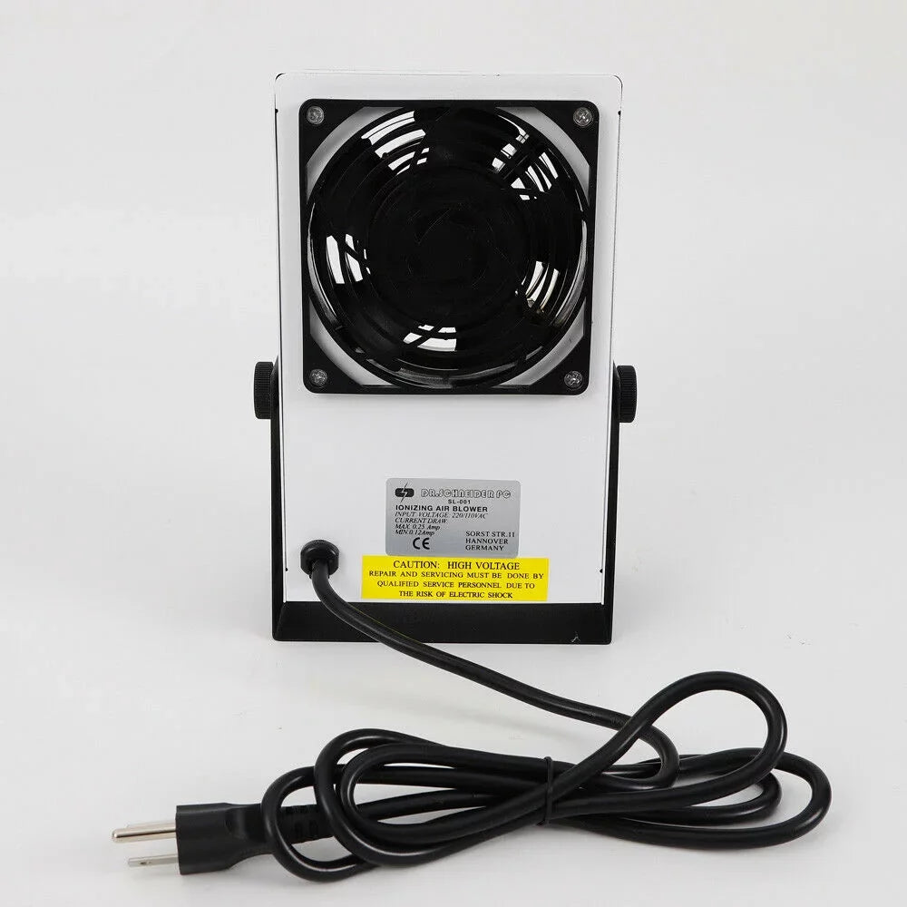 110V Fan Eliminator Ion Anti-Static Discharge Ionizer OUKANING Blower Air Static Ionizing