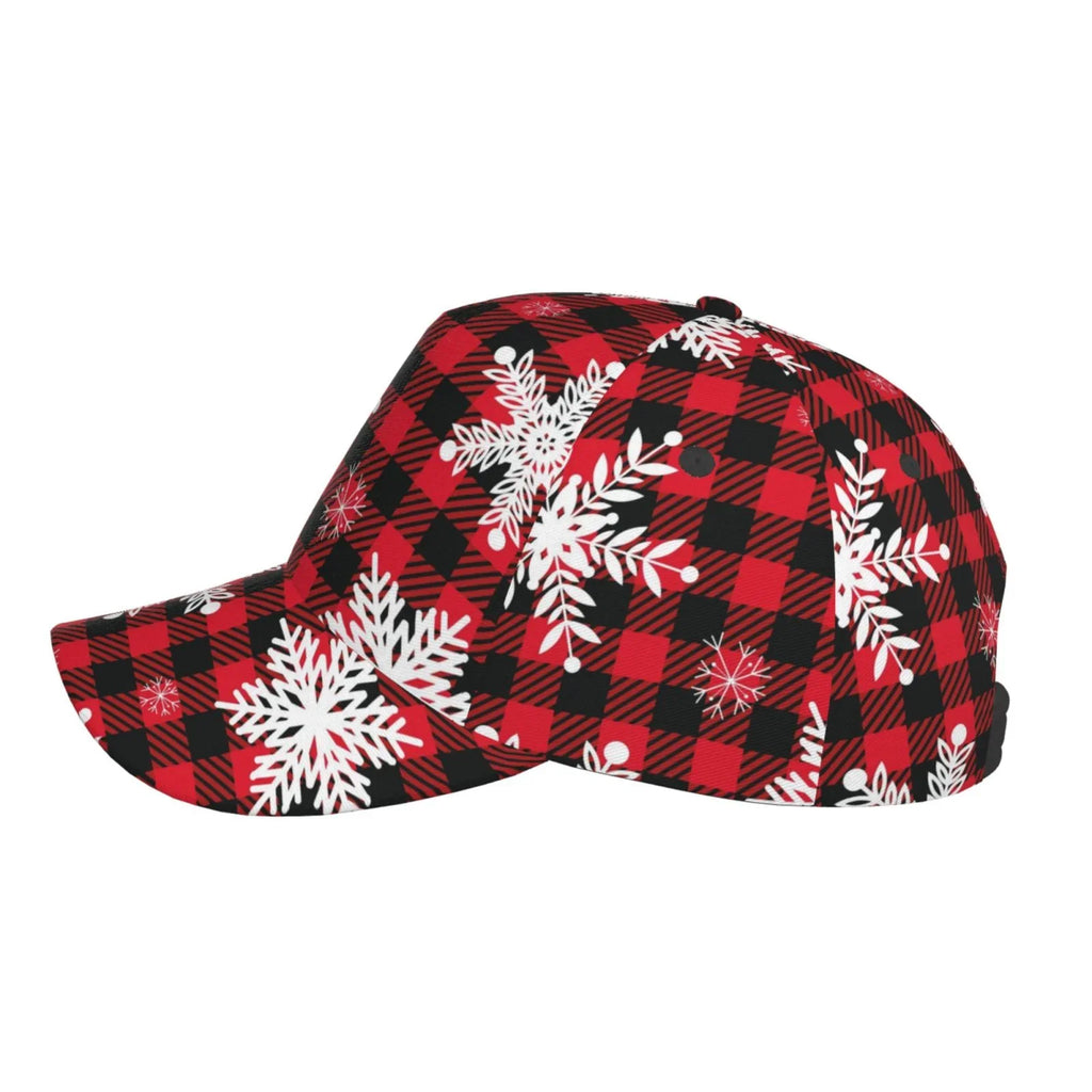 Plaid) Balery Buffalo Cap for Workouts Seasons exterior dimension On Baseball Dad Running A and All Hat(Snowflakes Activities Adjustable