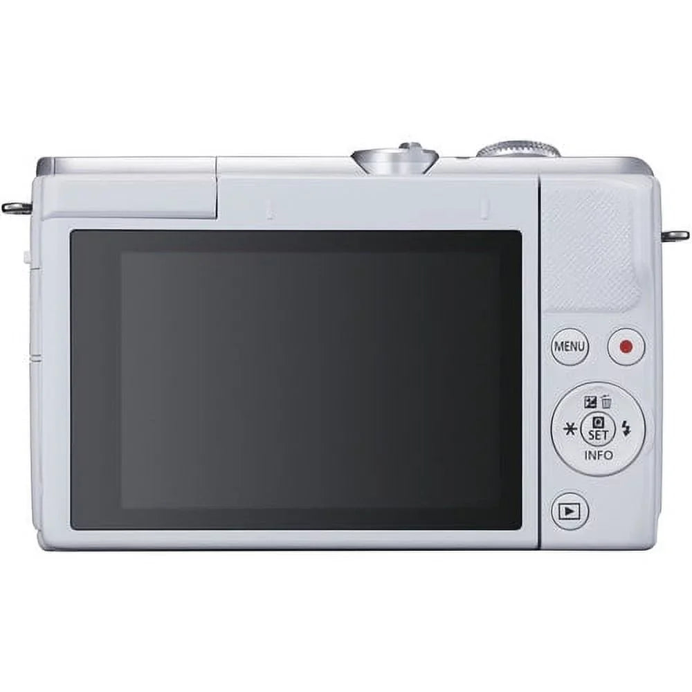 '+ + Canon Lens Spare More Kit EOS Camera Digital Memory with 15-45mm with Battery M200 Mirrorless (White) Card 128GB