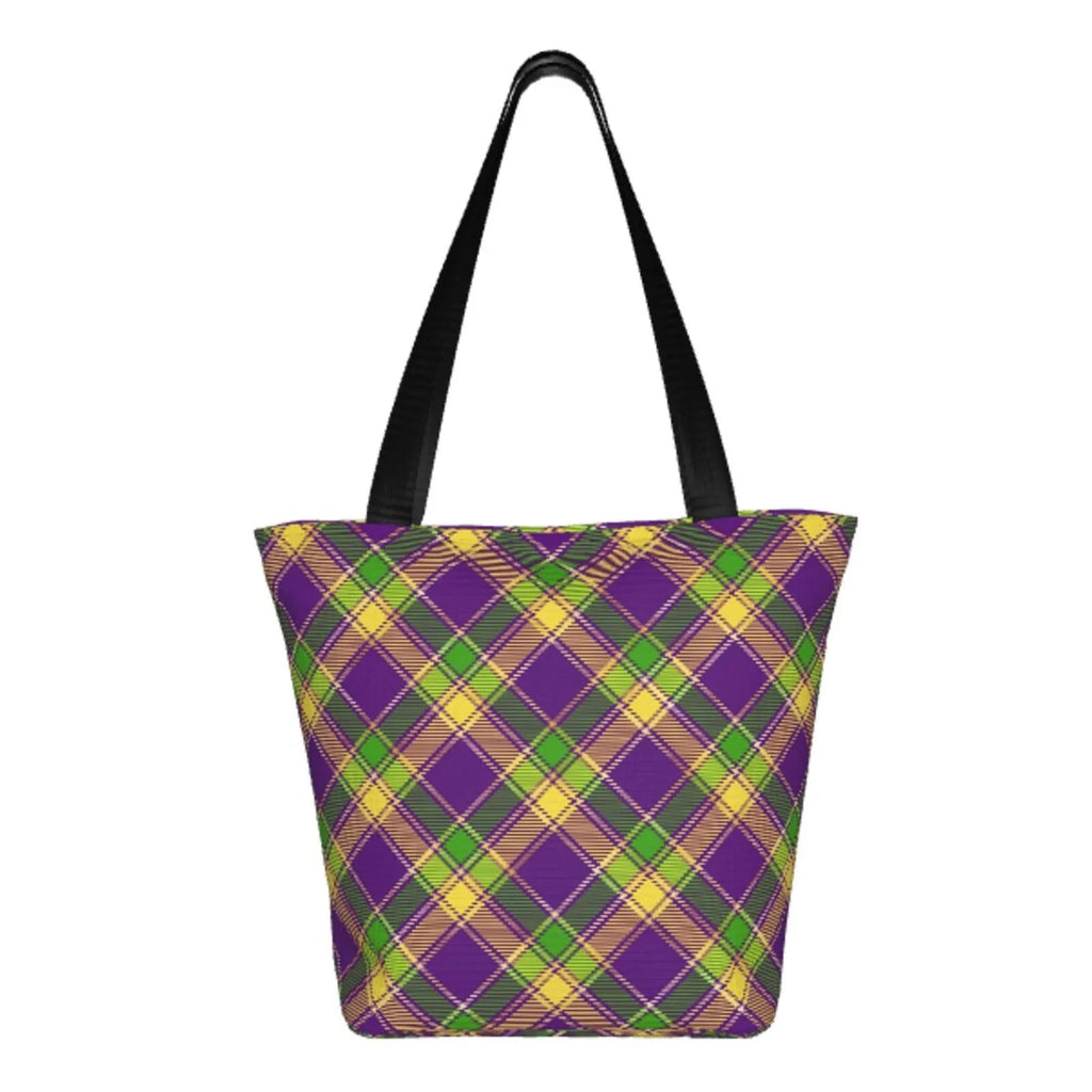 Hobos Bag Tote Large Lukts Plaid Gras Capacity Shopping Handbags Mardi Bag Women'S Bag,Shoulder