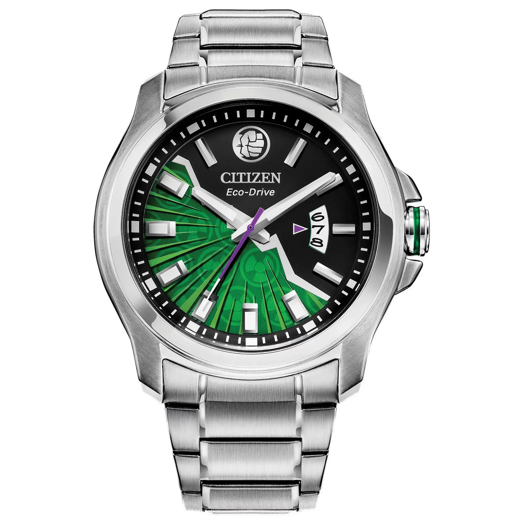 Eco-Drive AW1351-56W Steel Men's Citizen Smash Marvel Hulk Watch Stainless