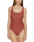 WHISKEY Ruched US Swimsuit, 6 Mesh-Contrast One-Piece SOUR DKNY