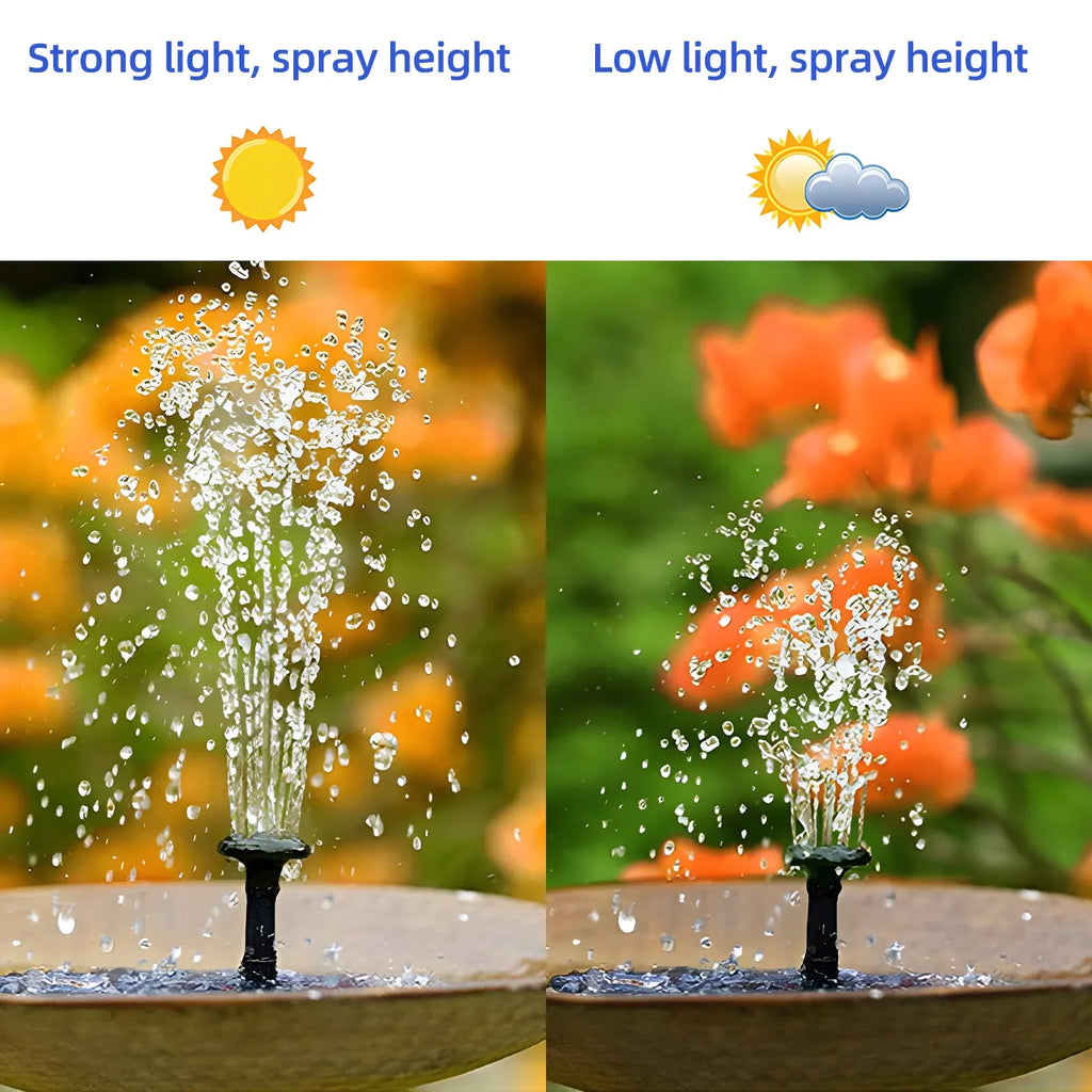 With Pond With Nozzles Stakes Pond Dsfen Pond/pool/fish Fountain,And Rate Solar liquid Pond Solar liquid Nozzles Powered Powered Stakes 9.84ft 8 Rate 160l/h 8 Pump Pump 1.5w Submersible