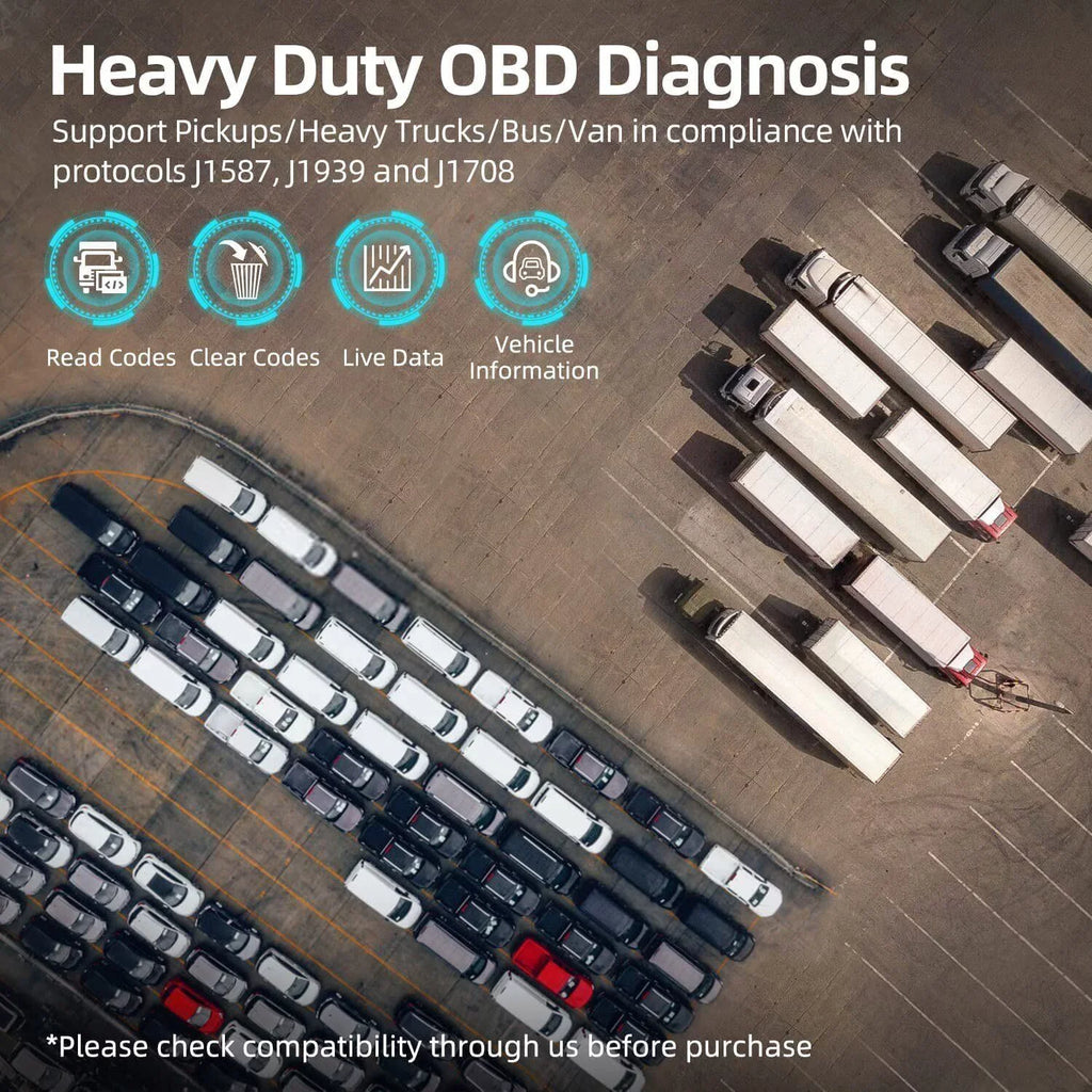 RD801 Truck Scanner Diagnostic Truck Romondes Heavy Code OBD2 Tool Reader Diesel Scanner Duty