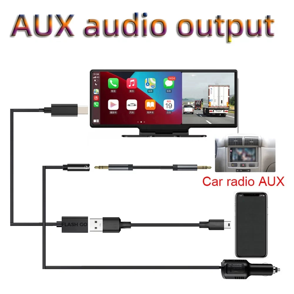 Rearview Car Mobilephone AUX APP Car Console Car Video Auto 10.26in Car Ametoys Multi-language Recorder Control Car Multi-