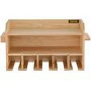 Tool Mount Slots, Wood Organizer, Polished Storage, Wall 2-Shelf Drill 5 Drill