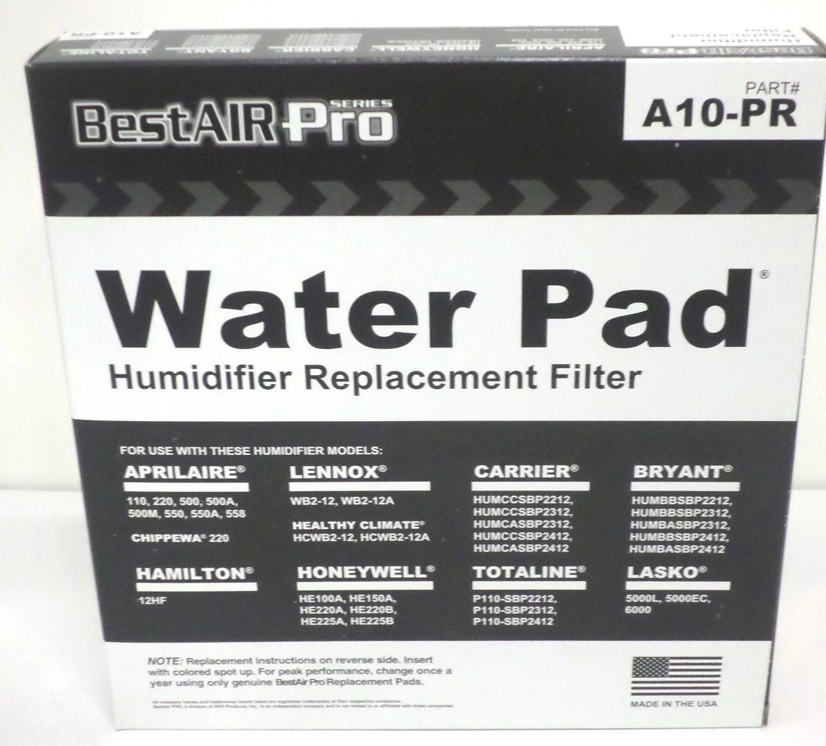 1.75" x Pad, Vapor GA10 x GeneralAire 10.25" 10"
