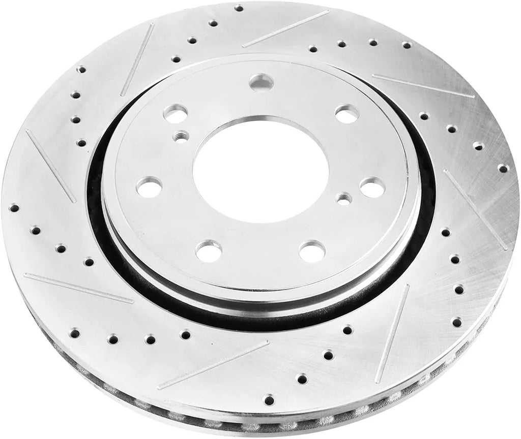 Front Rotors & 2015 2014 2010 Detroit F-150 for 2017 Axle Drilled Replacement Brake 2016 - 2012 2013 (7-Lug) Slotted 2011