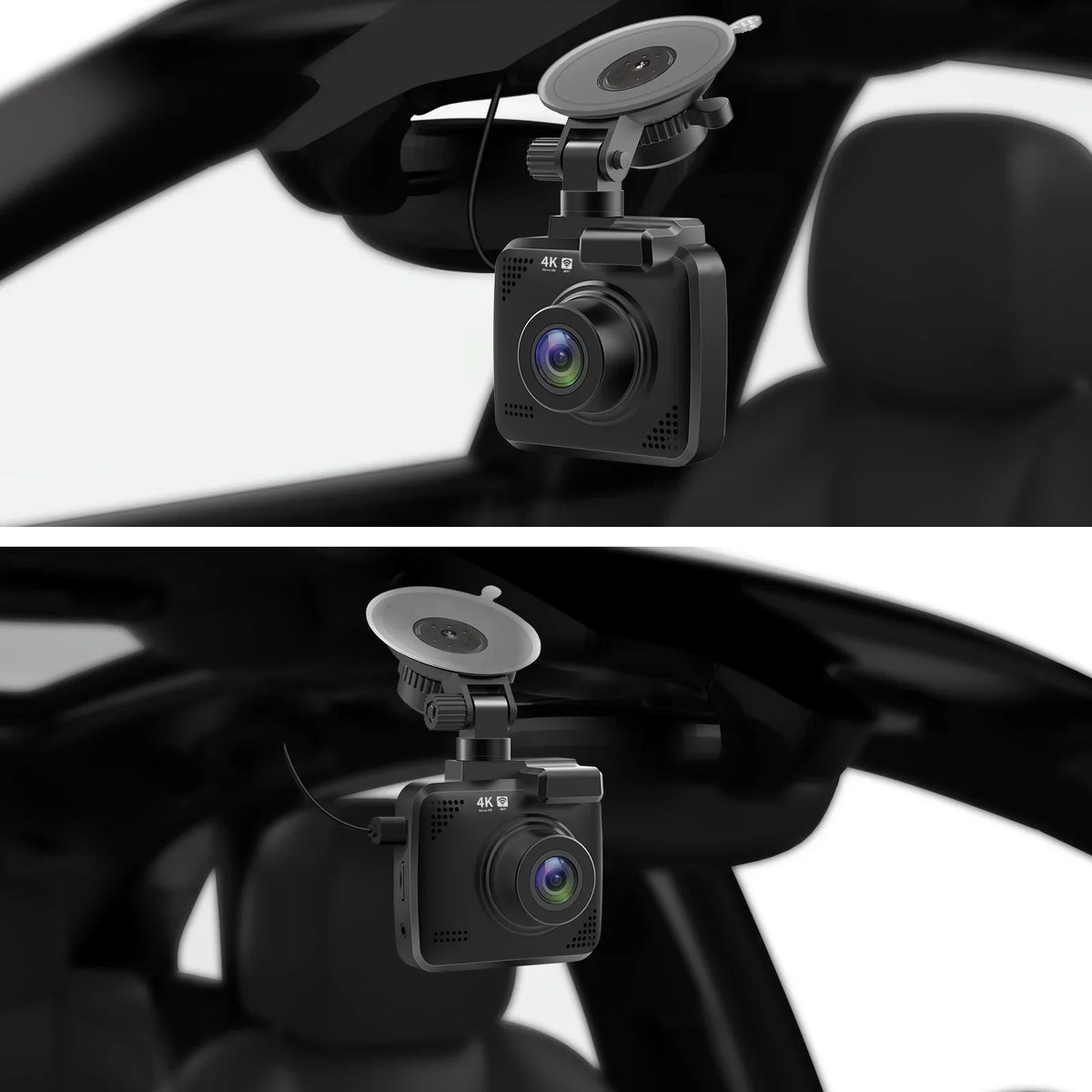 G-Sensor, WDR, GPS WiFi Wide 4K Recording, and Car for Camera, FHD with with Monitor, 2160P Built-in Recorder Cam Cars, Cam Vision, Loop Dash Front Dash Angle 170° Parking Driving Rear Night &