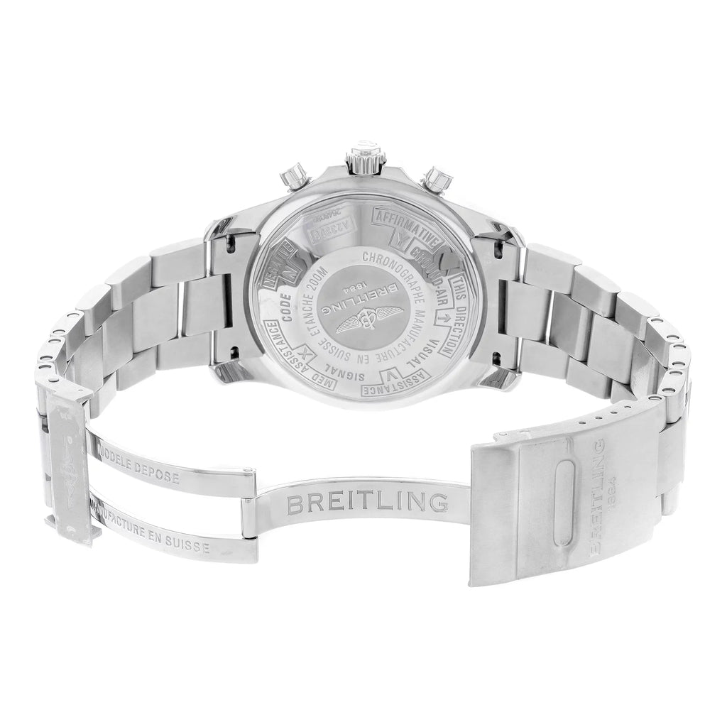 Mens Breitling A2336035-BA68SS Watch Black Automatic Dial Chronospace