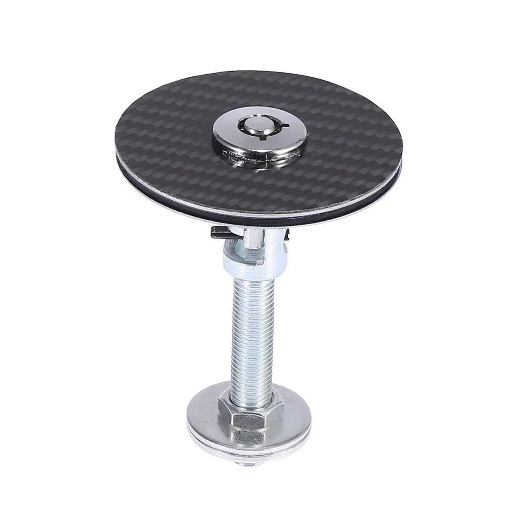 Universal Lock Vehicle Pin Fiber Release with Carbon 2pcs Key Engine Latch Hood Quick Pattern Lock Cover Hood