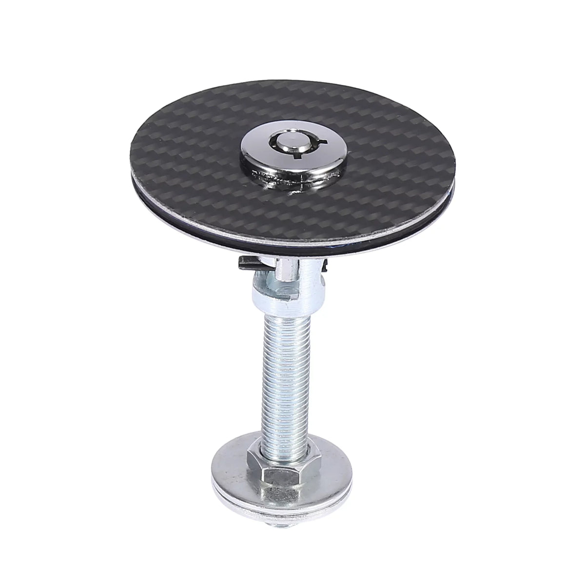Universal Lock Vehicle Pin Fiber Release with Carbon 2pcs Key Engine Latch Hood Quick Pattern Lock Cover Hood
