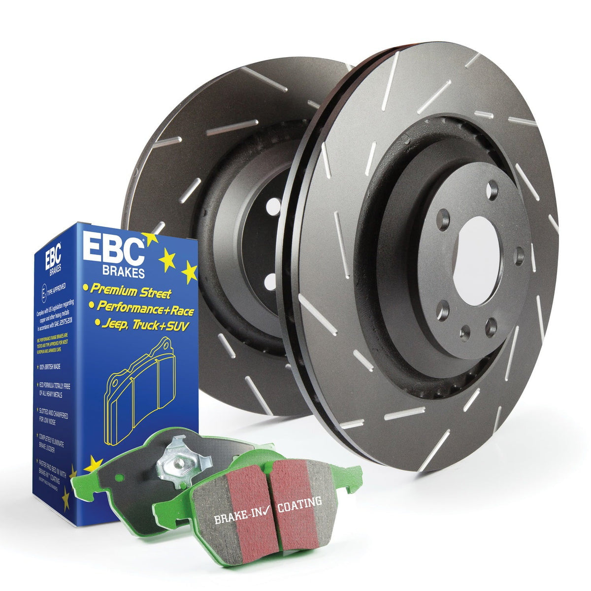 12-18 Brakes S2 USR Rotors 500 Kits S2KR2281 EBC Greentuff and Fits 2000
