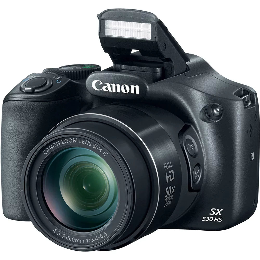 SX530 HS Camera HD 16MP Deluxe PowerShot Opt Canon Full Zoom Memory SD Black Battery 32GB Secure Bundle. P 1150mah Digital Digital 50x Includes Card,