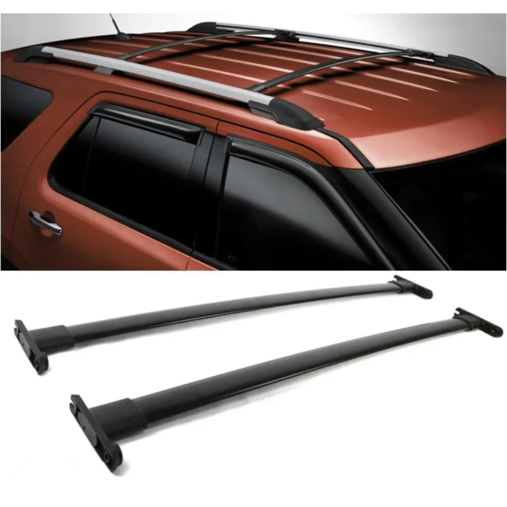 2Pc Interceptor Utility Rack Aluminum Police Roof Explorer Bar For Black