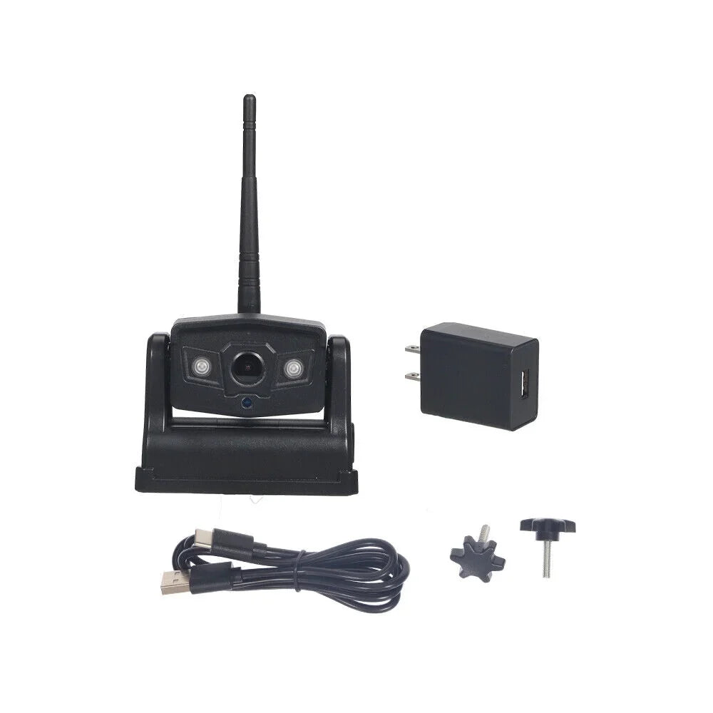 Backup Front/Rear View Battery Wireless JLLOM Camera, Magnetic 9600mAh WiFi Camera