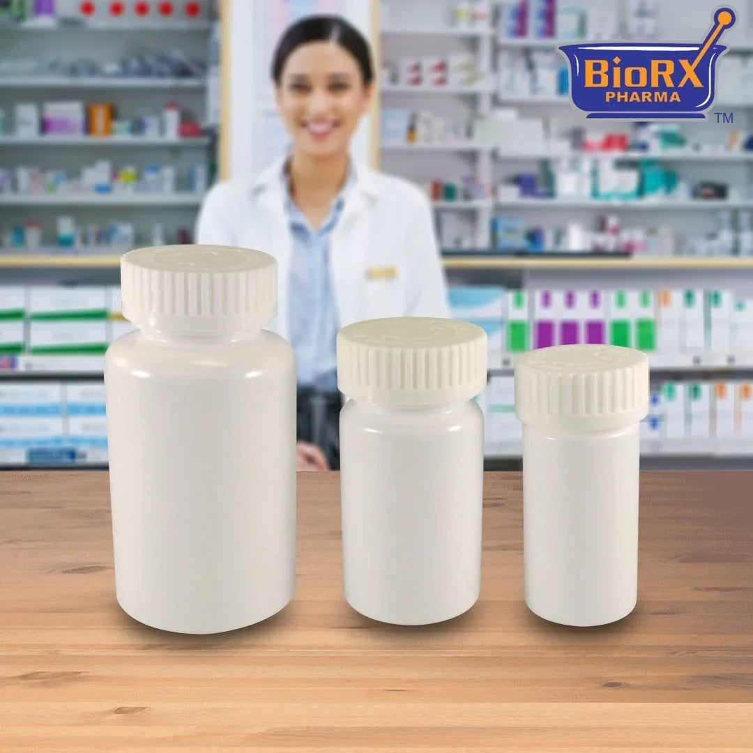 BioRx 11 Included by Child-Resistant Caps 300) Sponix Pharmacy WHITE Caps, Dram Vials Mega-Pro, (QTY.