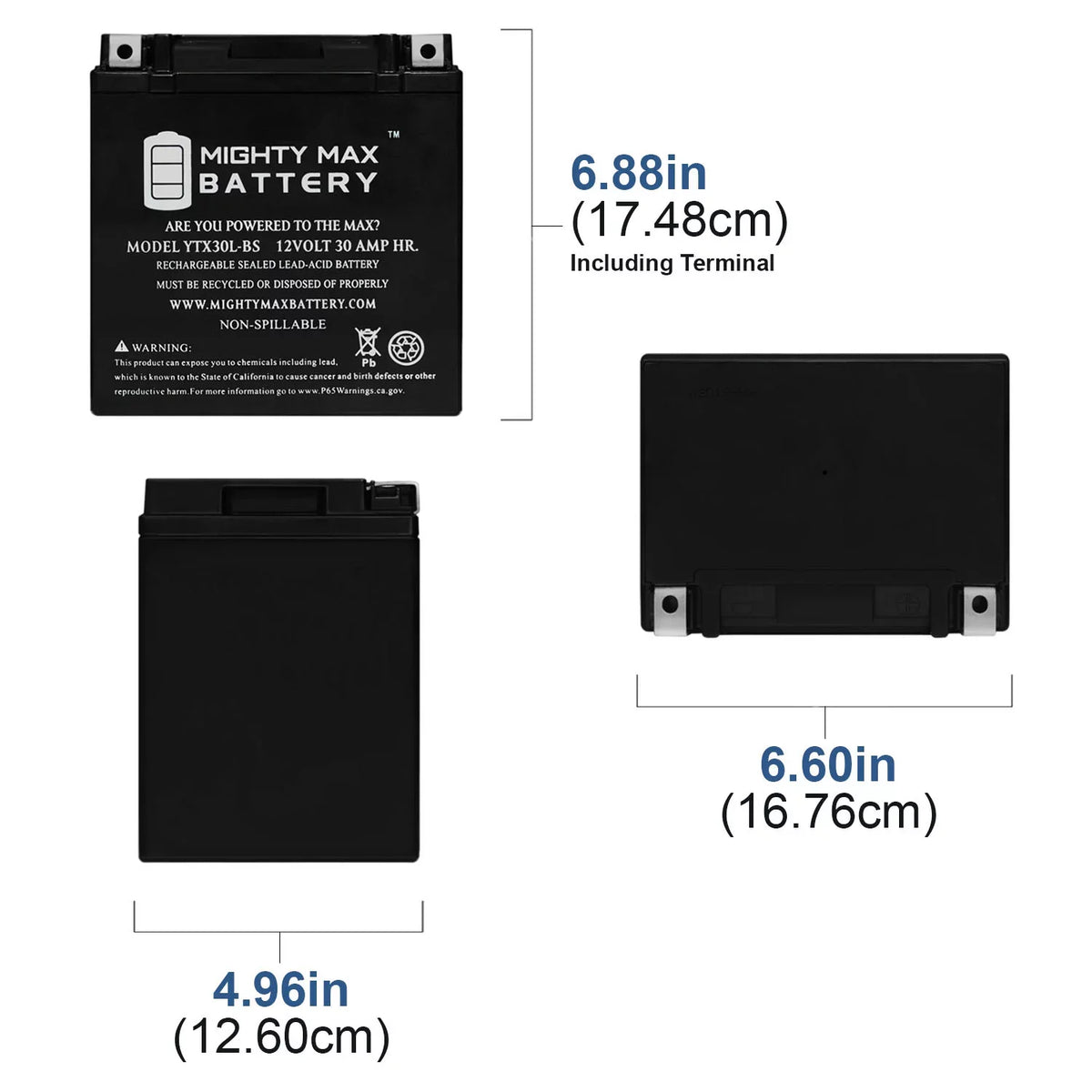 YTX30L-BS Bombardier for Doo 30AH Replacement Sea 12V Battery GTX Polaris