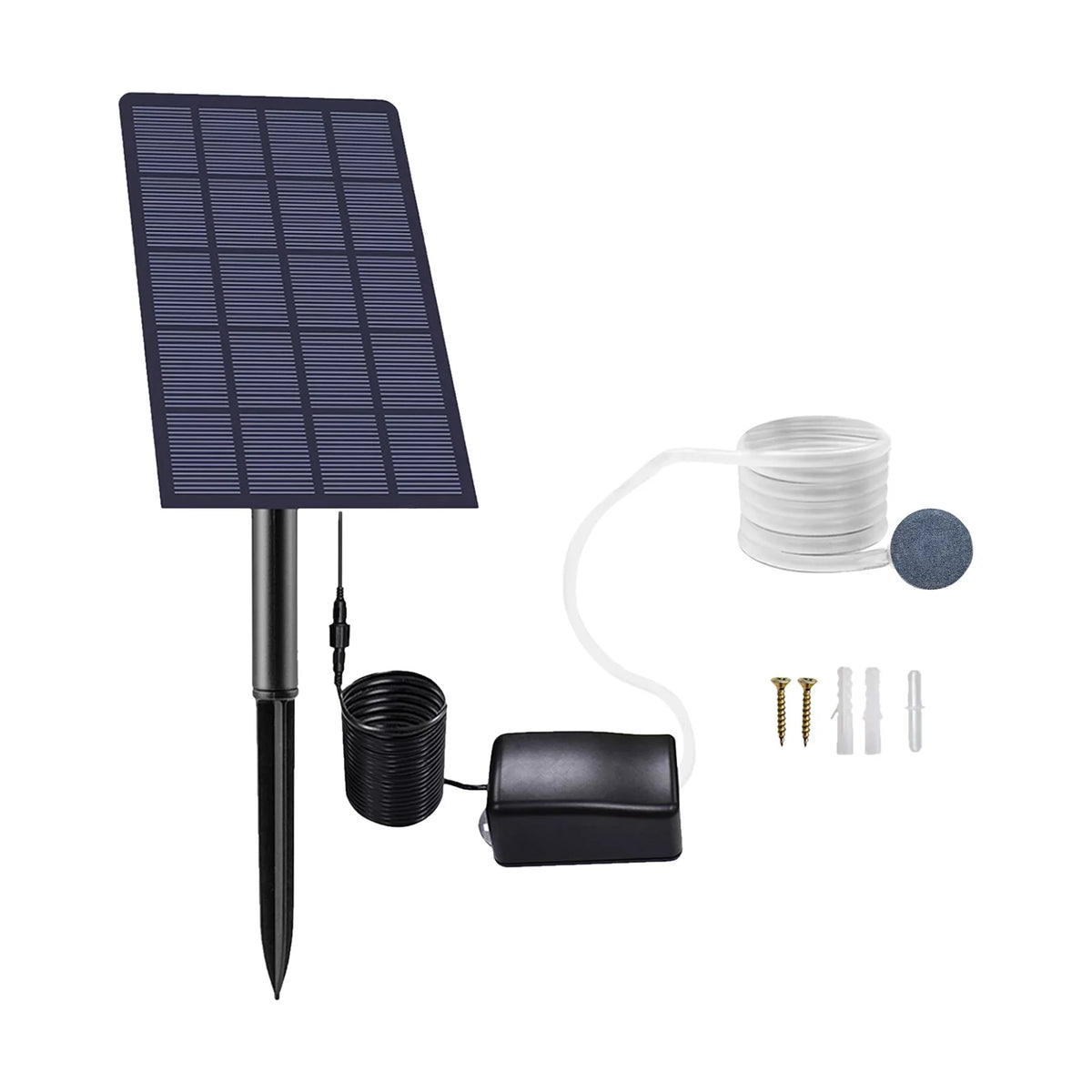 Air Stones Oxygen 2W Air Plug-in Pond Aquarium Aerator with Solar Pump Garden Oxygenator Bubble Pool Pump Pipe Fish Oxygen Fishing Fish Aerator moobody for