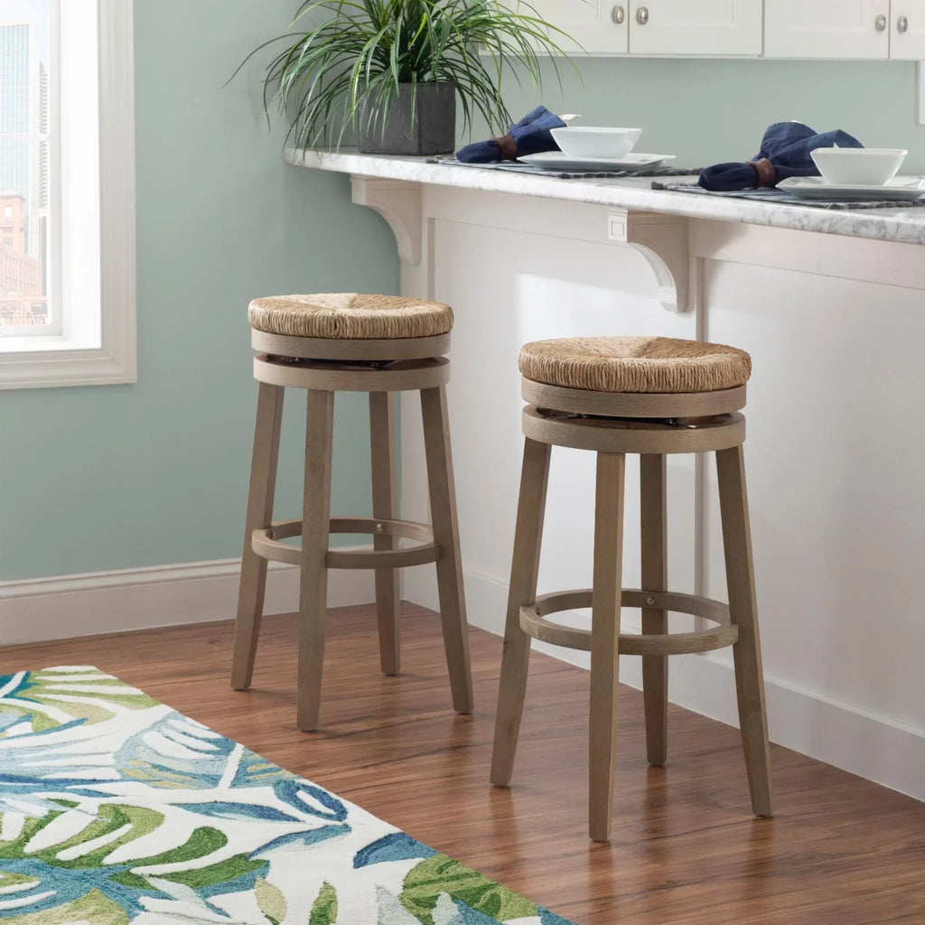 31 with Morgan Powell Rush Swivel Stool Bar Natural in. Natural -