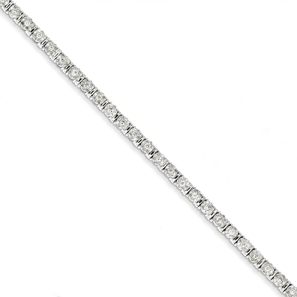 14k White Gold 2ct Tennis Carat Wt- Diamond Bracelet.