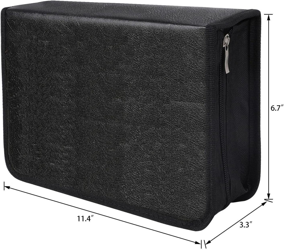 Zippers, Binder Portable Organizer / Capacity Car Leather Storage Holder Home, 80 Bag Wallet, With For / Disc Case Storage PU Office,Travel, Case