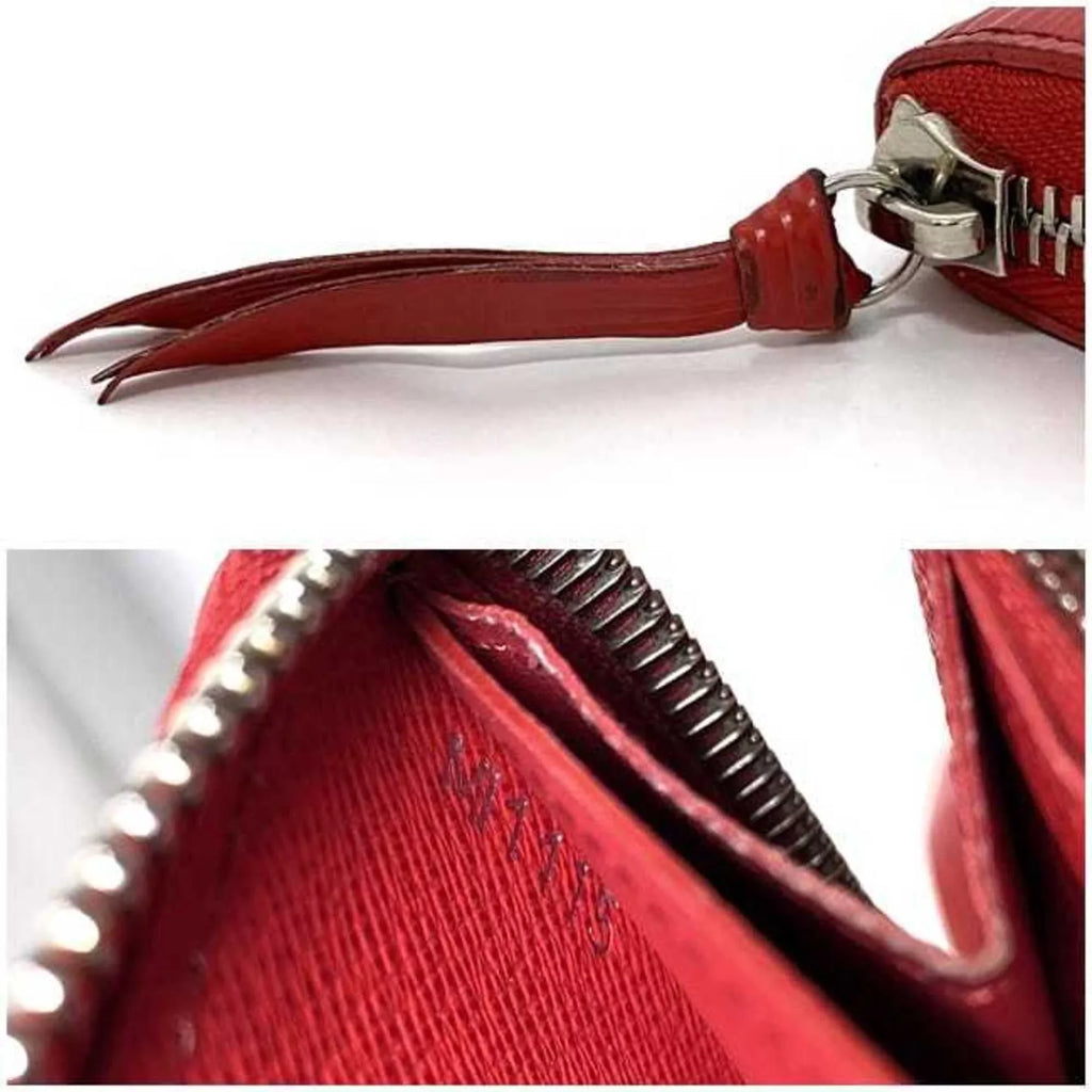 M60913 Long Pre-Owned MI1115 Clemence Epi Leather Red (Good) LV Portefeuille Coquelicot Wallet