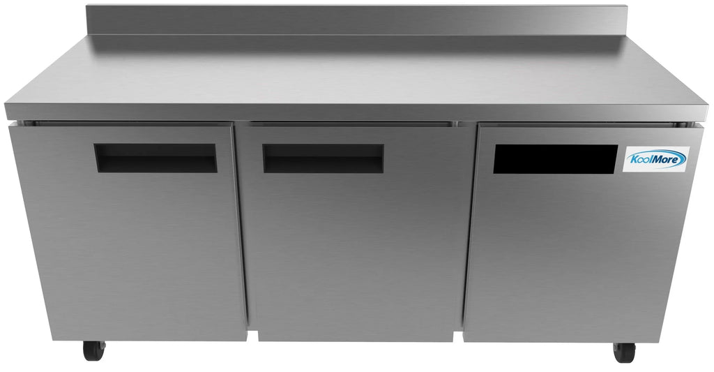 Cu. Refrigerator in. ft. in 72 Worktop Commercial 16.9 Three Steel, Stainless Door KoolMore