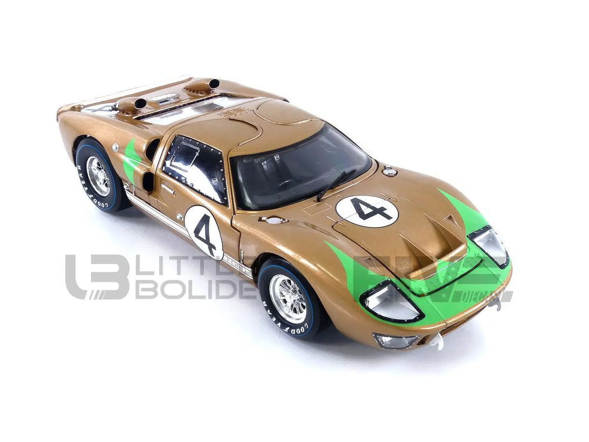 Shelby 2 Collectibles SC414 Diecast GT-40 1-18 MK Gold No.4 Car 1966 Model