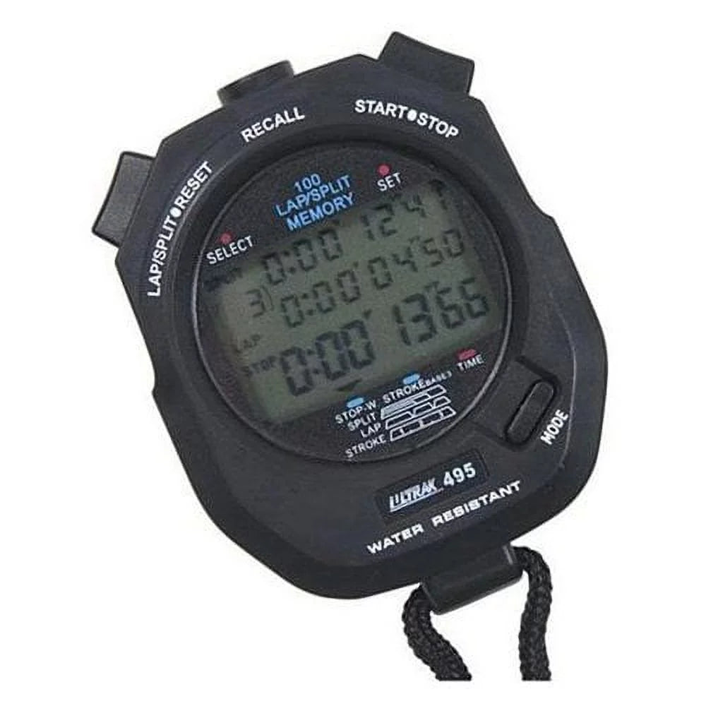 Stopwatch 495-100 Memory Split Black Ultrak Dual -