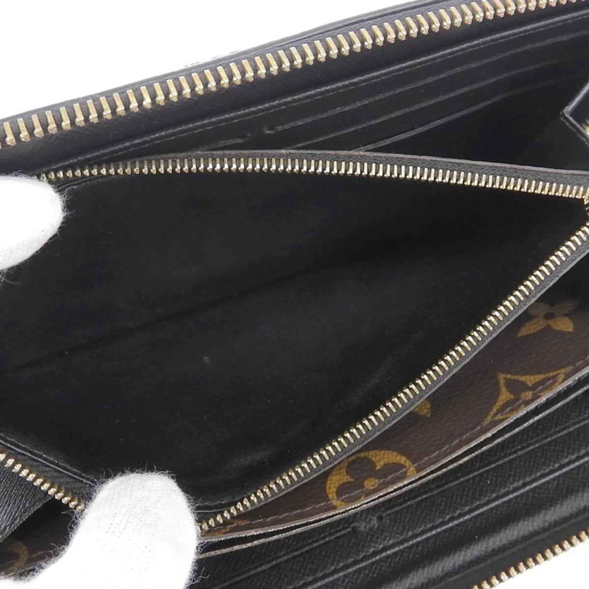 Monogram Retiro Round (Good) Zippy Pre-Owned Noir M61855 Wallet Long