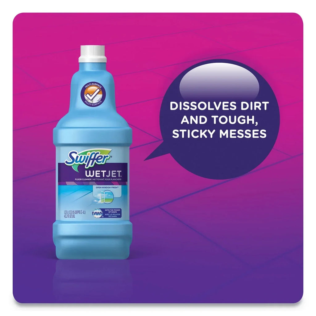 Cleaning-Solution Cleaners Refill, Scent, Bottle, 4/Carton PGC77810 Swiffer 1.25 Hardwood Wetjet - Fresh L System