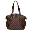 Shoulder Damier Brown Canvas Authenticated Verona MM Bag Women's Used