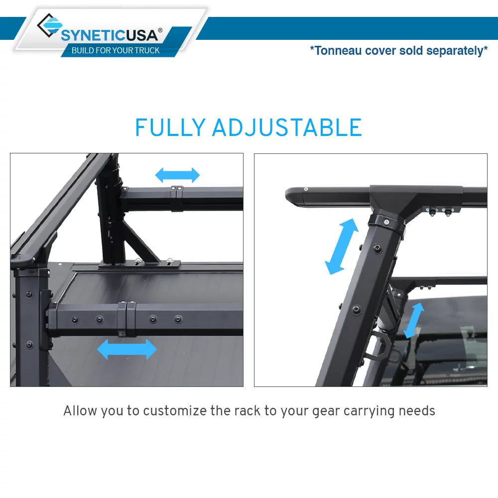 Rack Overhaul Bed Syneticusa Heavy HD Truck Adjustable Duty Ladder Height