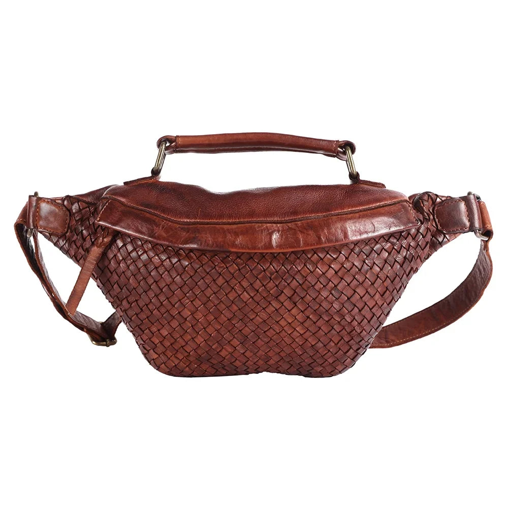 Fanny Handbag Leather Vintage Women Mind Never Cowhide Purse Bag Western Pack Handmade NM Genuine Nmbgm148E