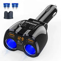USB QC3.0 Adapter 20W SUPERONE 13 Cam/Laptop/iPad/iPhone for ?Upgraded? Lighter Charger PD GPS/Dash Splitter and Lighter C Max/13/12/11 180W Splitter, Pro with 2-Socket ette Dual Car ette