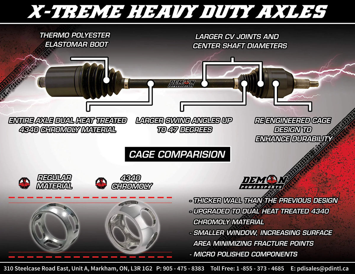 (Race Powersports (2016 inch Heavy - 2018 Travel Spec, Series Axle Demon Polaris 5 2017 General HCR) Xtreme Long for EPS [Front] 1000 2019) Duty