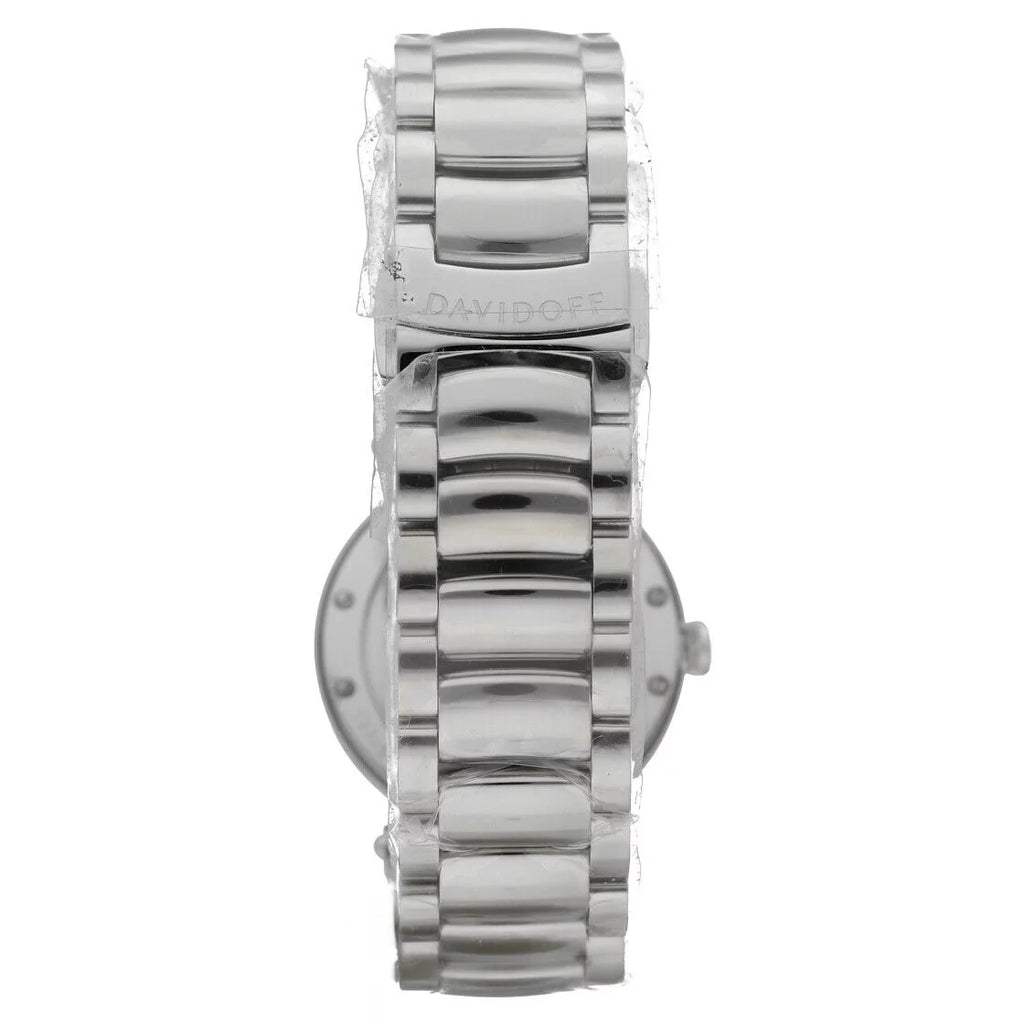 Stainless Women's Pearl Davidoff Steel 21156 Quartz of Watch Mother Lady 30mm
