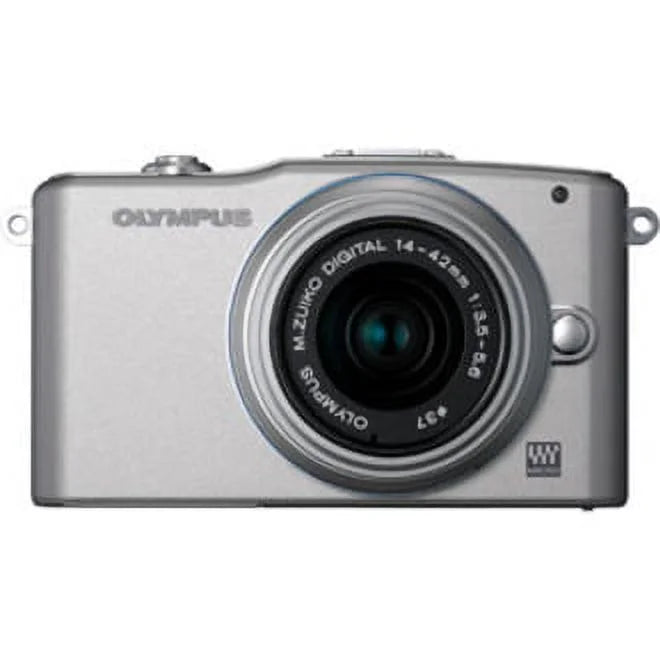 E-PM1 with PEN 0.55", Olympus 1.65", Mirrorless Lens, Silver 12.3 Megapixel Camera