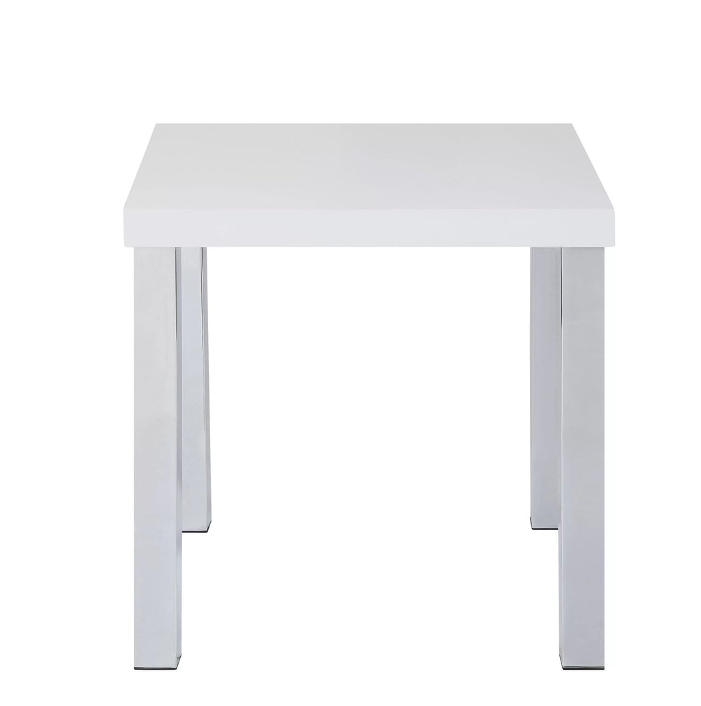 Gloss High 82332 End ACME Harta White Chrome & Table,