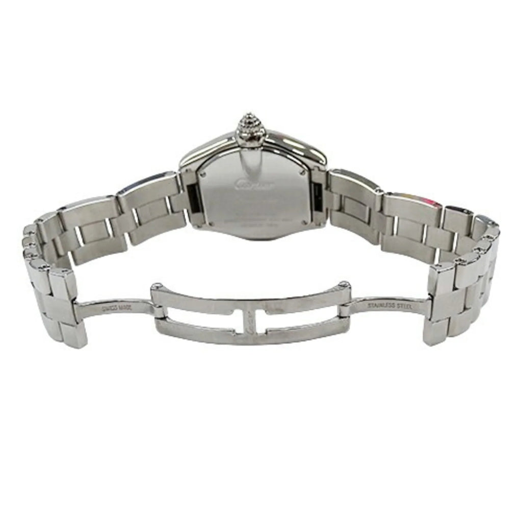 Stainless Ladies SS Steel Date Silver Quartz W62016V3 Cartier Pre-Owned (Fair) SM Roadster Polished Watch