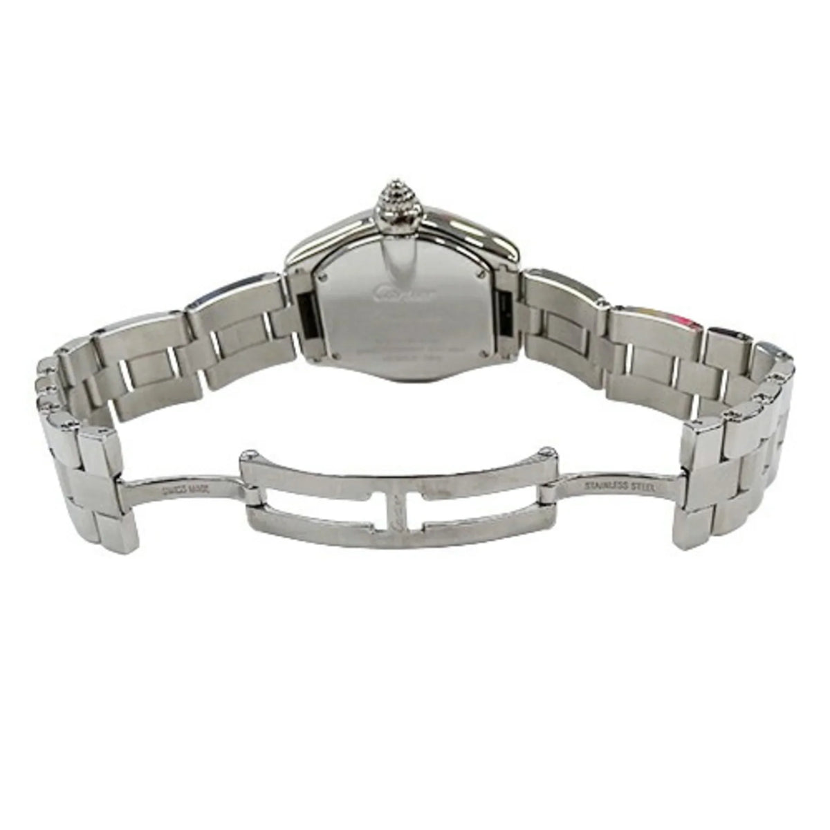 Stainless Ladies SS Steel Date Silver Quartz W62016V3 Cartier Pre-Owned (Fair) SM Roadster Polished Watch