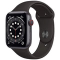 '- Aluminum Pre-Owned (2020) Series 44mm Case Fair GPS + - Watch Black Space Gray Band 6 Unlocked Refurbished Cellular - Sport