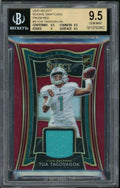 Tua Card Tagovailoa Rookie Panini 2020 Swatches #3 Prizm BGS 9.5 Red Select