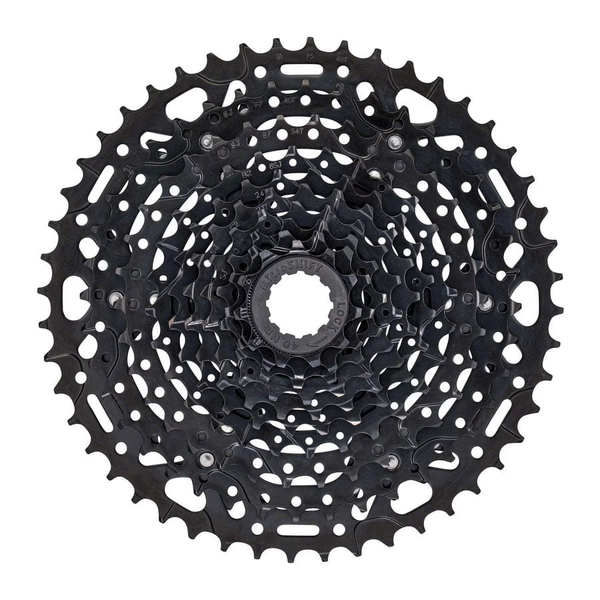 Hardened 11-48T, X Black, - microSHIFT ADVENT Cassette Cogs Steel 10 ED Speed,
