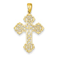 Lacey Cross 14K Beautiful Budded Pendant