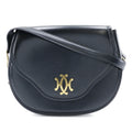 Pre-Owned France Calf Vintage Double Button Shoulder Bag Made Hardware in 〇M Black/Gold Hermes Ladies HERMES 1983 Crossbody H Snap (Fair)