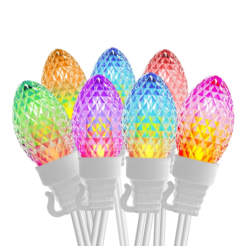 Christmas Light LED C9 exterior, String 20 Color 23ft Waterproof Bulbs Lights Changing Eva's Lights